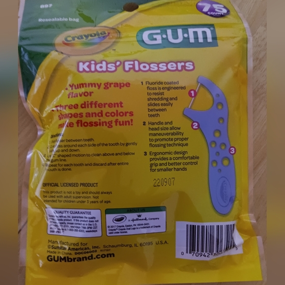 Crayola Kids Flossers Grape Flavor 🍇 - Picture 2 of 2